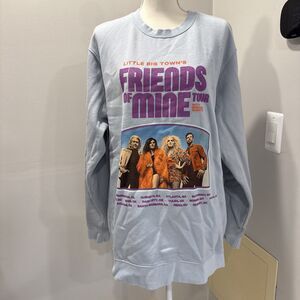 Little Big Town Friends Of Mine Tour Graphic Sweatshirt XL Country Western Blue